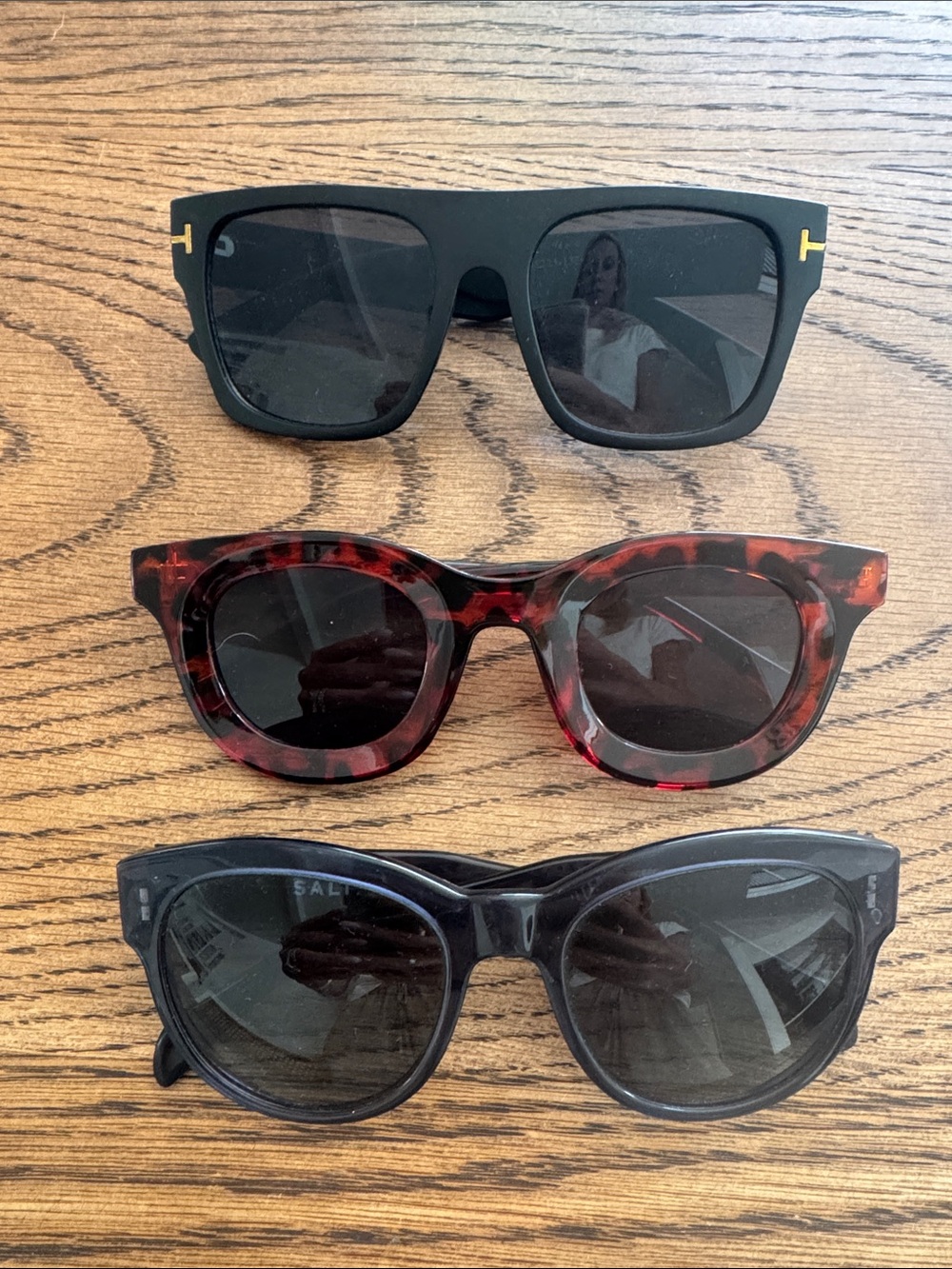 Sunglasses. 2 knock offs and one pair of Salt brand.
